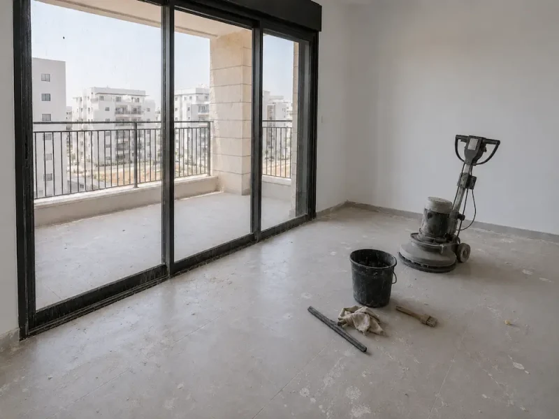 ניקיון דירה חדשה - לפני